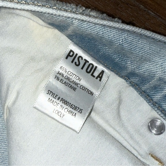 Pistola High Rise Jean Straight leg Side Split Light Blue Women’s 26 - Picture 7 of 13